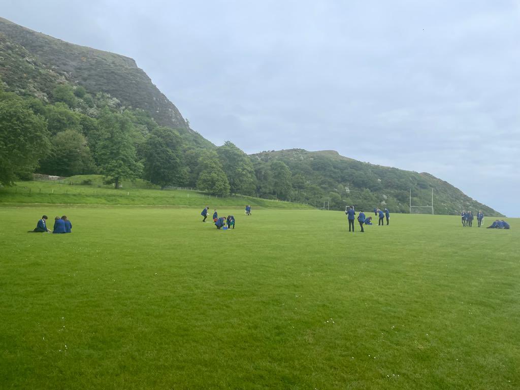 Year 11A doing a plant sampling study for Ecology on the high pitches! 🌱 ☀️
