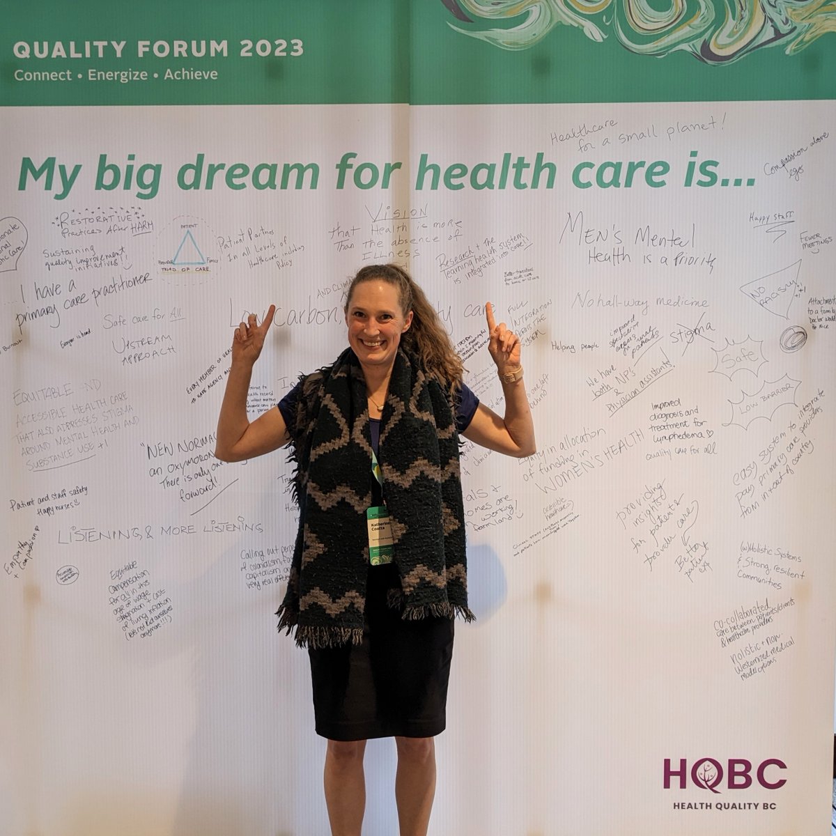 Evaluation101's tweet photo. Our director of evaluation Katherine is at the @healthqualitybc #qualityforum #QF2023 this week. If you see her say hi! #JCC #DoBC #DivisionsofFamilyPractice https://t.co/2a2oaJ6hUS