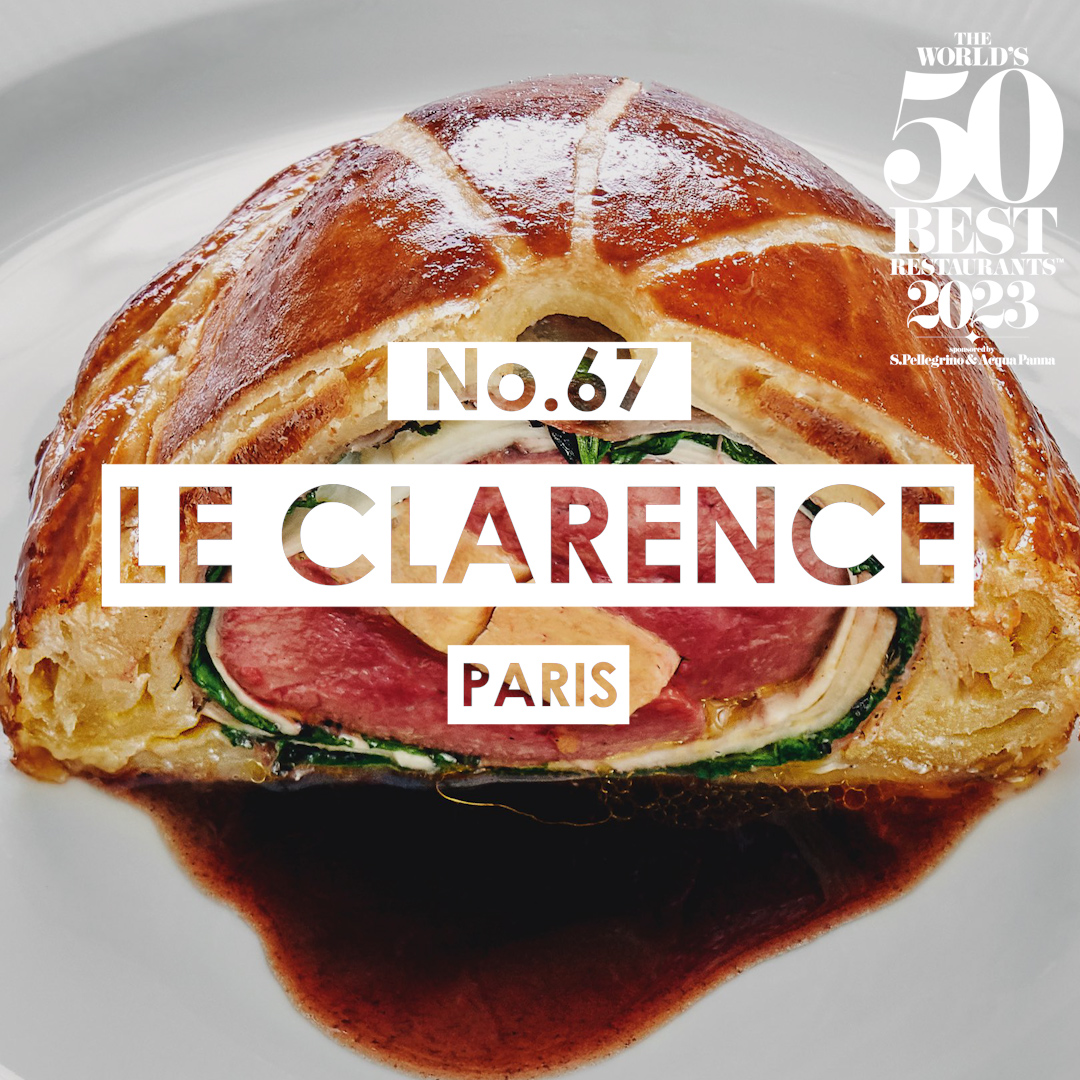 Le Clarence has now been recognised by The World’s 50 Best Restaurants List for three consecutive years! Chef Christophe Pelé and the entire team at Le Clarence are honoured to be part of the @TheWorlds50Best  at No. 67. #leclarenceparis #christophepele #Worlds50Best