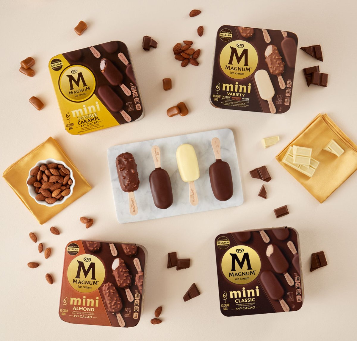 POV: It's #NationalBestFriendsDay and your bestie surprises the squad with a sweets spread, complete with Magnum Mini ice cream bars. 🥰 ​ Drop your reaction in emojis in the comments. 👇 ​ We'll go first: 🤤 👏 🔥