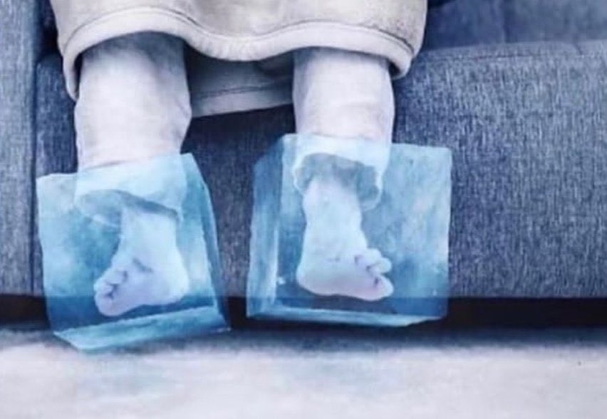 no one: 

my feet all the time: