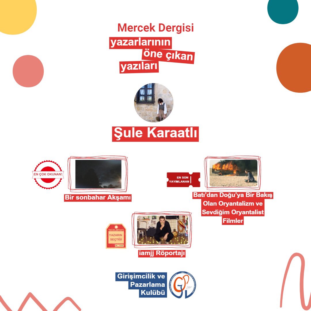 Mercek Dergisi yazarlarının öne çıkan yazıları ile karşınızdayız. 🥳 Yazarlarımızın yazılarını okumak ve yorum yapmak için;mercekdergisi.ktugipak.com/yazar/sulekara…✨
Her Pazartesi ve Perşembe 18:00'de yeni paylaşımlar için takipte kal! 🎉