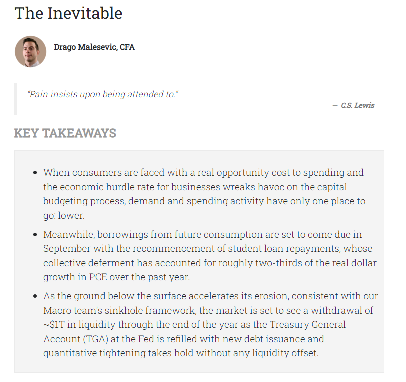 HedgeyeSoftware's tweet photo. anyone else find today's @hedgeye #earlylook by Drago @HedgeyeFIG @HedgeyeFIG2 particularly excellent? i found it direct, hard hitting, and eloquent. The #EL phrased the problems in both short term and l-t ways. thank you Drago. Small excerpt below. https://t.co/UEyMKFQwD2