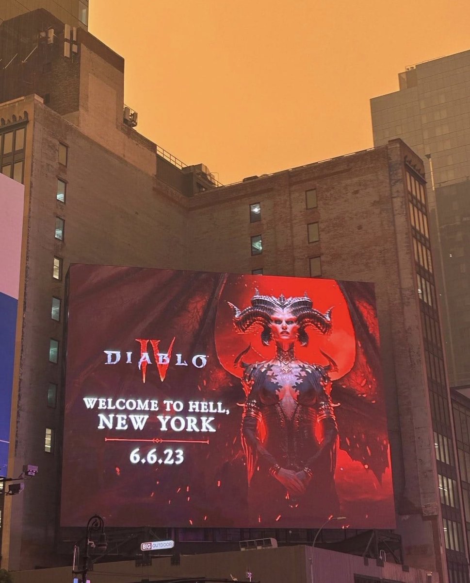 Umm okay, wow,  that’s a rather opportune yet ominous choice of time and place for this ad. #AirQualityAlert