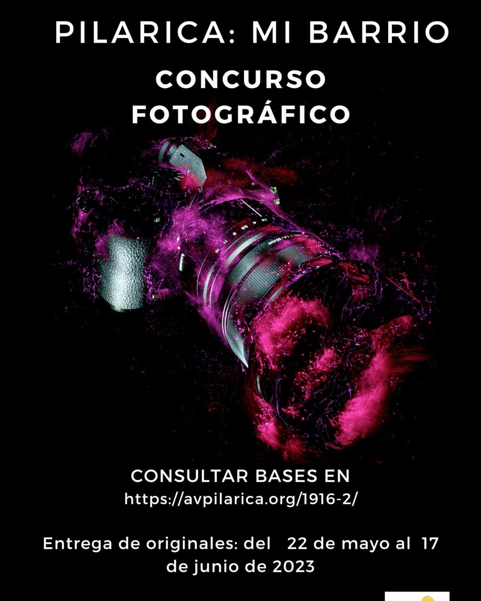 Quedan pocos días para poder entregar las fotos del concurso "Pilarica:Mi barrio" Consulta las bases en avpilarica.org/1916-2/