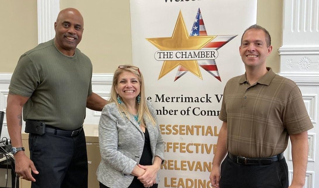 Thank you to Maria Nigro Di Stefano of the Mass Office of Business Development who stopped by the MVCC office today to host free business assistance seminars!  Maria is pictured here with our newest member Tyrone who is the owner of The Pulse CPR and First Aid Mobile Training.