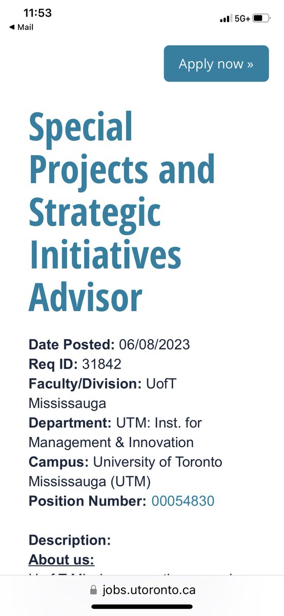 Shauna Brail (@shaunabrail) on Twitter photo *JOB posting*
Come work with me <a href="/IMIUofT/">Institute for Management & Innovation (IMI) 🇨🇦</a> as the Special Projects and Strategic Initiatives Advisor
Details: jobs.utoronto.ca/job/Special-Pr… *JOB posting*
Come work with me <a href="/IMIUofT/">Institute for Management & Innovation (IMI) 🇨🇦</a> as the Special Projects and Strategic Initiatives Advisor
Details: jobs.utoronto.ca/job/Special-Pr…