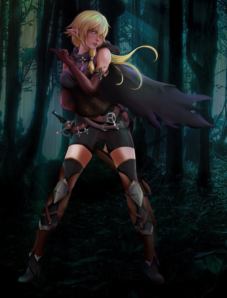 MalechiArt's tweet photo. My OC #elf #rogue for #DnD  chaxxiraxi 🌟

#dungeonsanddragons https://t.co/z5m6hGti2Q