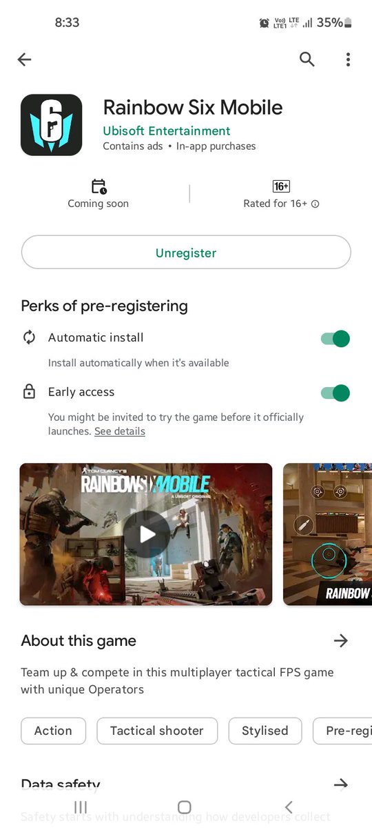 deepakk7994's tweet photo. @R6MIntel I pre registered for closed beta 2.0 from 6 months and still don't have the install option. I am from India and have an Android device. I didn't participate in the first beta. When can I play the game ? https://t.co/vwaEOuWWRu