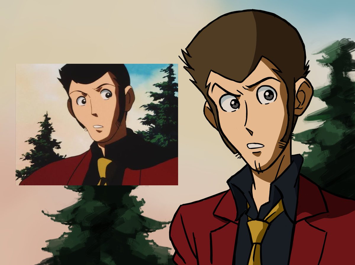 redraw of my favourite lupin film (besides maybe fuma)