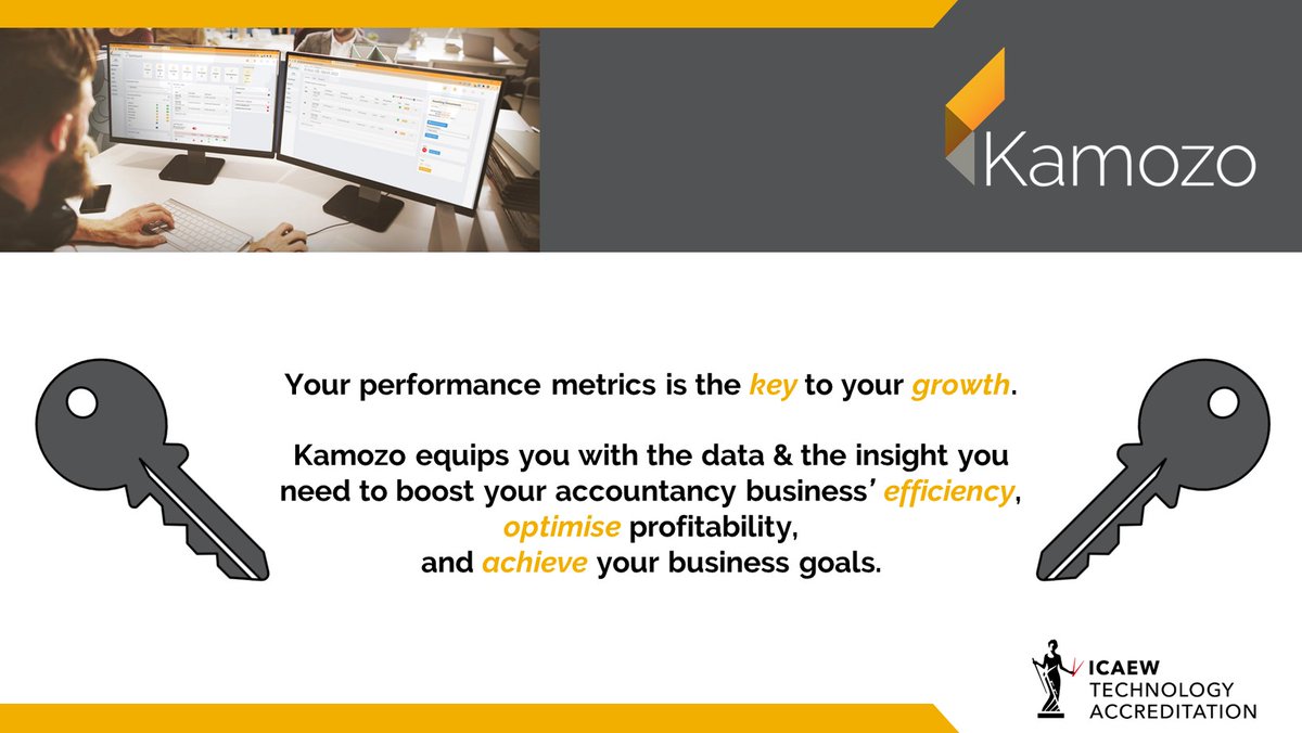 KamozoApp's tweet photo. 🔑Unlock the potential of your accounting business with Kamozo!

We equip you with the data underpinning your practice: workflow, time, &amp; billing providing the insight you need to optimize efficiency &amp; profitability, and achieve your business goals.📈

#Accountants #KPIReporting https://t.co/U7MEixqqIi