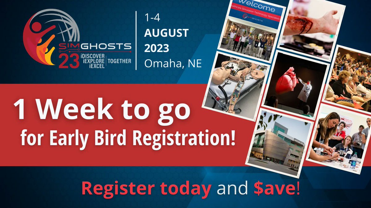 Hey Sim Champs! We are at T-minus 7 days until Early Bird Registration closes for #SG23USA. Early bird registrants save $130 off full registration! But you have to act fast, June 15th will be here before you know it. Click here to save by registering now: buff.ly/3AUZzz6