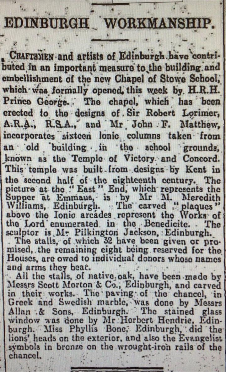 StoweHouse's tweet photo. #StoweSchool was missing a chapel big enough to seat pupils &amp; staff.  After a site was found, the foundation stone was laid by Queen Mary in 1927, &amp; the building was opened by Prince George in 1929. 
#Stowe #Stowe100 #StoweCentenary #StoweHouse
Stowe School Old Stoic Society https://t.co/z7Iz6LHYMT