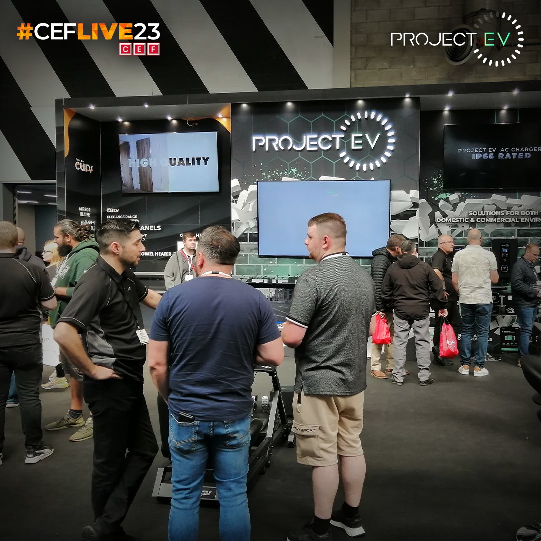 WeAreProjectEV's tweet photo. We have had an absolute blast at day 1 of CEF Live!⚡
We are loving every moment and have had some great conversations with many EV installers, drivers and enthusiasts!🔌
See you tomorrow!👋
#ProjectEV #CEFLive #CEFLive23 @cefonline https://t.co/FyLvsNuwlC