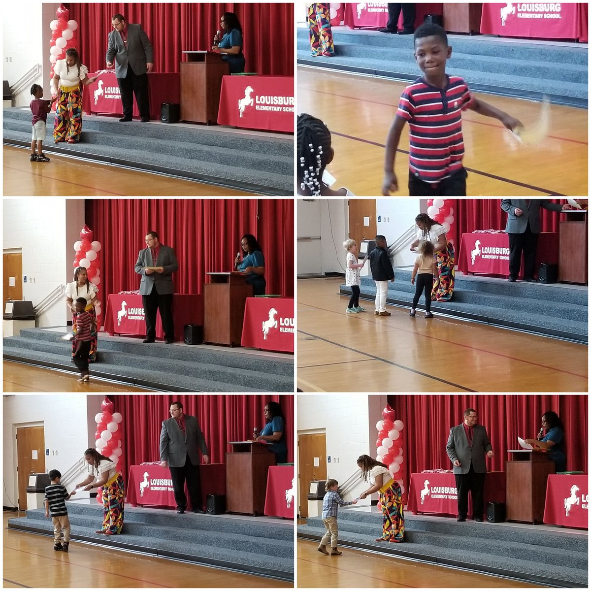 The kindergarten students did a great job cheering for their classmates!