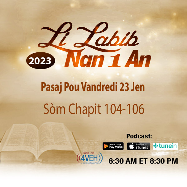 Radio4VEH's tweet photo. Li La Bib Nan 1 An 
Avèk Past. Storly Michel https://t.co/nHgxEsO4ut