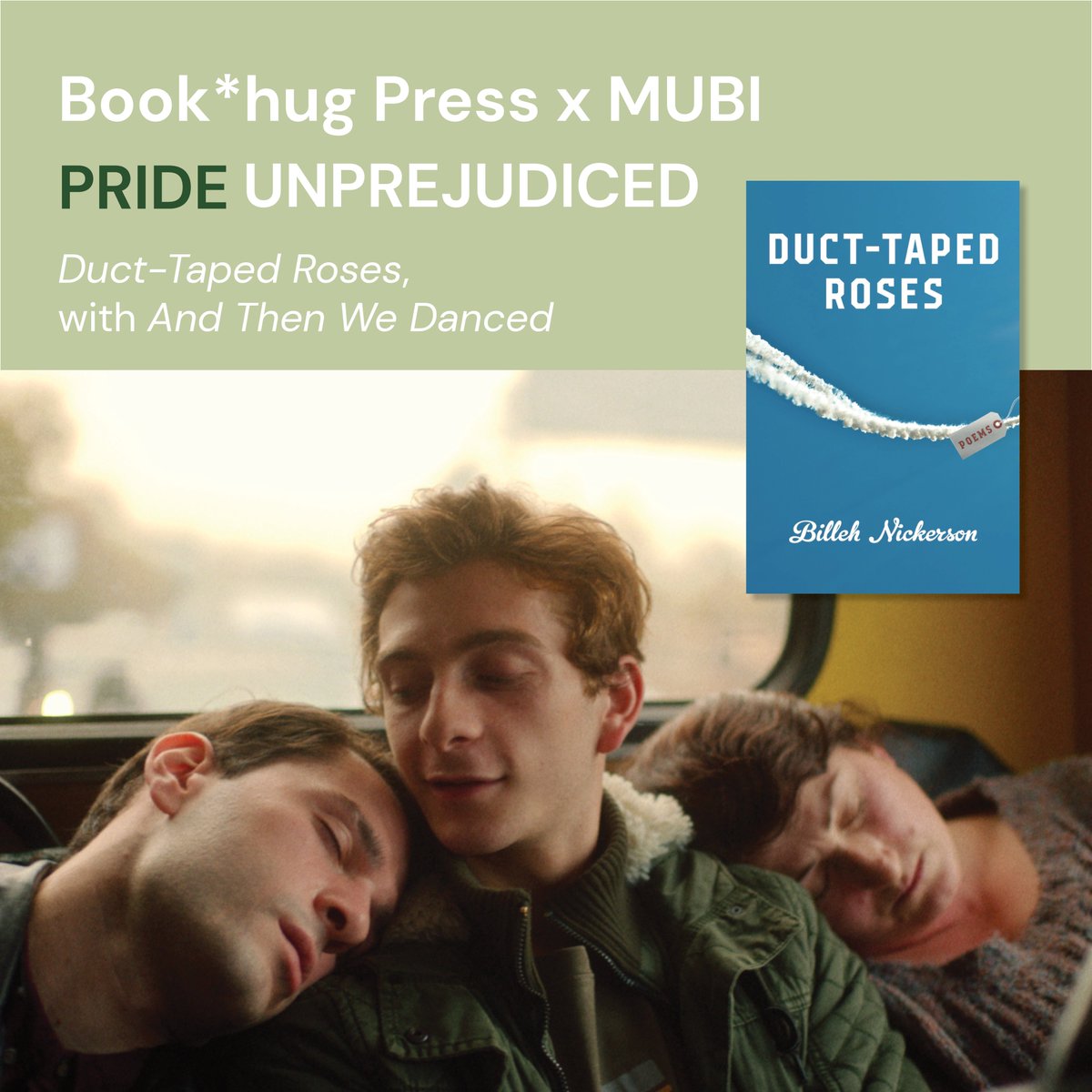 Book*hug Press (@bookhugpress) on Twitter photo Continuing our <a href="/mubicanada/">MUBI Canada</a> pairings for Pride, this week we’re reading Duct-Taped Roses by <a href="/BillehN/">Billeh Nickerson</a> and watching And Then We Danced, directed by Levan Akin! Continuing our <a href="/mubicanada/">MUBI Canada</a> pairings for Pride, this week we’re reading Duct-Taped Roses by <a href="/BillehN/">Billeh Nickerson</a> and watching And Then We Danced, directed by Levan Akin!