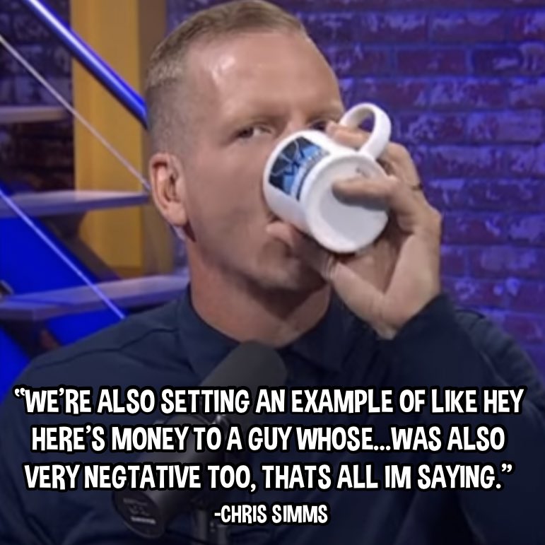 WhitePepperESQ's tweet photo. Yea theyre aint no walking this back. @CSimmsQB how about you fucking donate to the family before you critique our quarterback donating. https://t.co/h5zrmfXx3T
