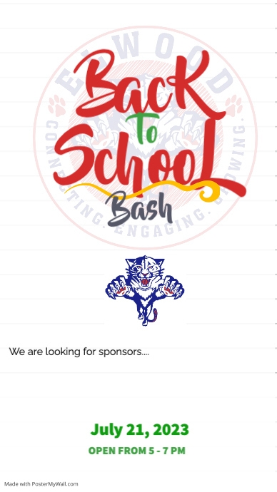We are in full planning mode for the 2nd Annual Back to School Bash 2023!  Are you interested in sponsoring this fantastic event?  Or participating?  Contact any building principal to let us know!