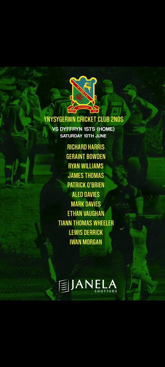 Another exciting Saturday for the club where our first team make the short journey to @BFSteelCC while our seconds face @DyffrynCricket at home. 

Captain @adamdavies18 misses out again through injury so @Maggsy2k8 will lead the boys against his former club. Squads below 👇💚💛