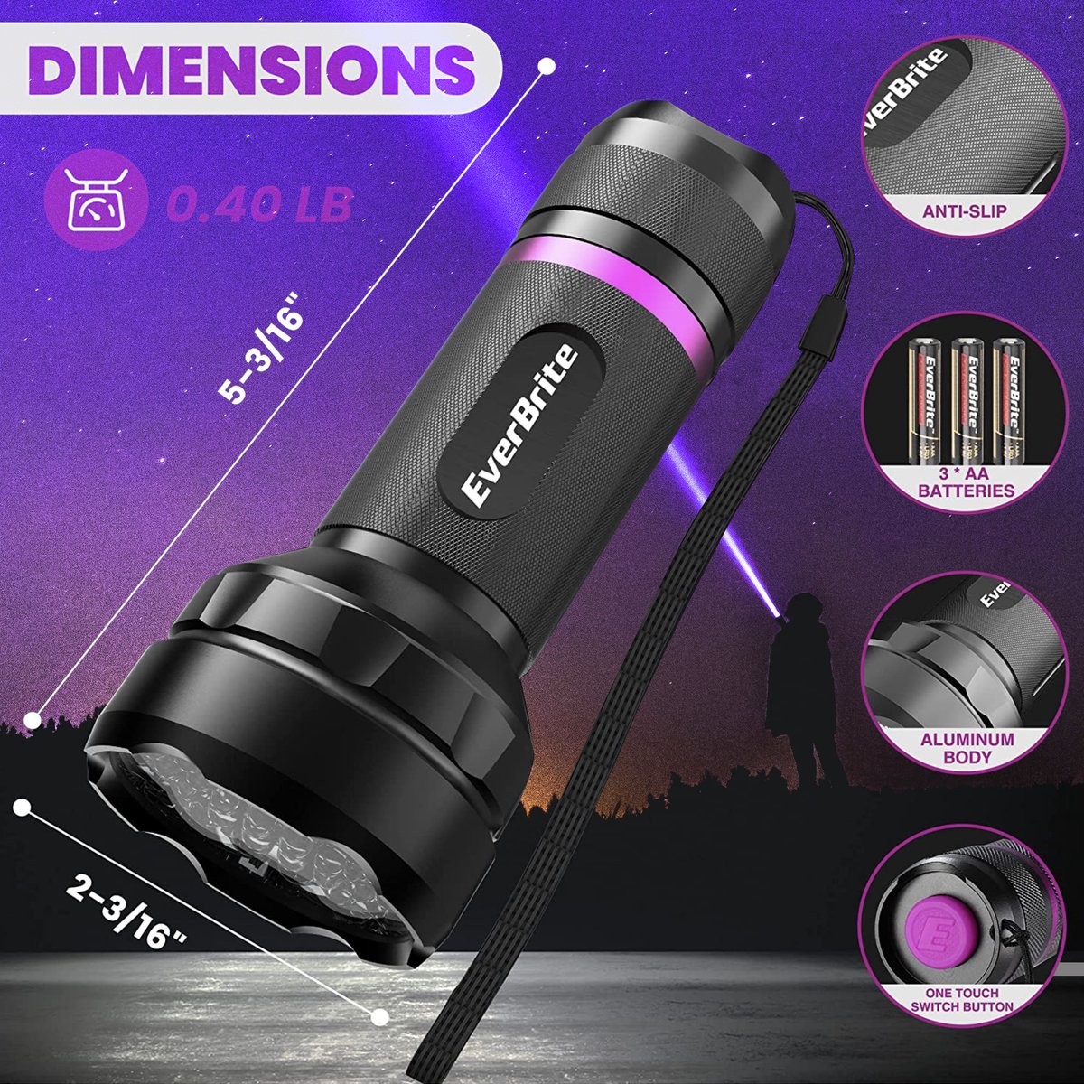 everbrite_light's tweet image. 🔦 2-in-1! Light your way and uncover hidden secrets🔍 with our LED White/UV flashlight! Find it HERE on Amazon👉 amzn.to/3qAadch

#everbritelighting #uvflashlight #flashlights #ledflashlight #blacklight #uvlight #blacklightadventures #ledflashlight #tacticalflashlight