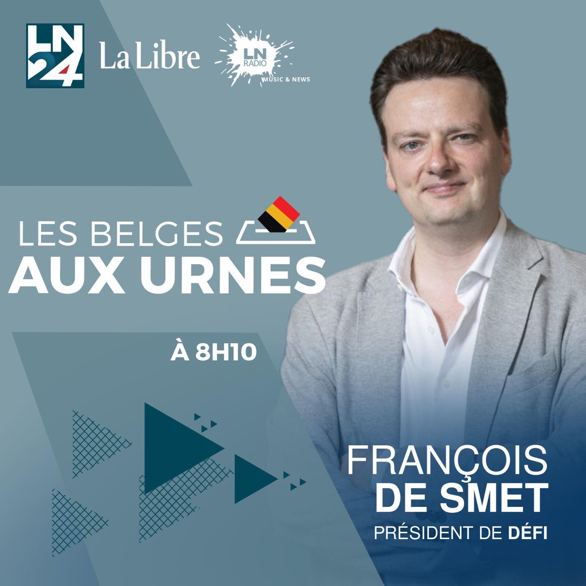 LesNews24's tweet image. Demain, retrouvez @francoisdesmet (@defi_eu), invité de @Le_Bux et @ddemeeus dès 8h10 sur #LN24