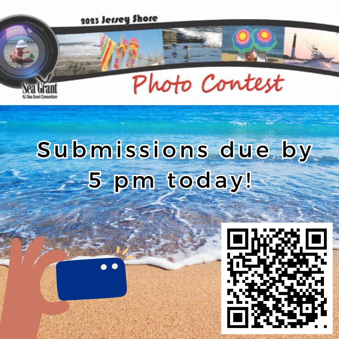 Don’t forget to enter New Jersey Sea Grant Consortium’s 2023 #JerseyShore #PhotoContest! To enter email your beach photo to photocontest@njseagrant.org today by 5 pm! Make sure to scan the QR code or visit conta.cc/3NBJnqG for more information! #NaturePhotos #Photography