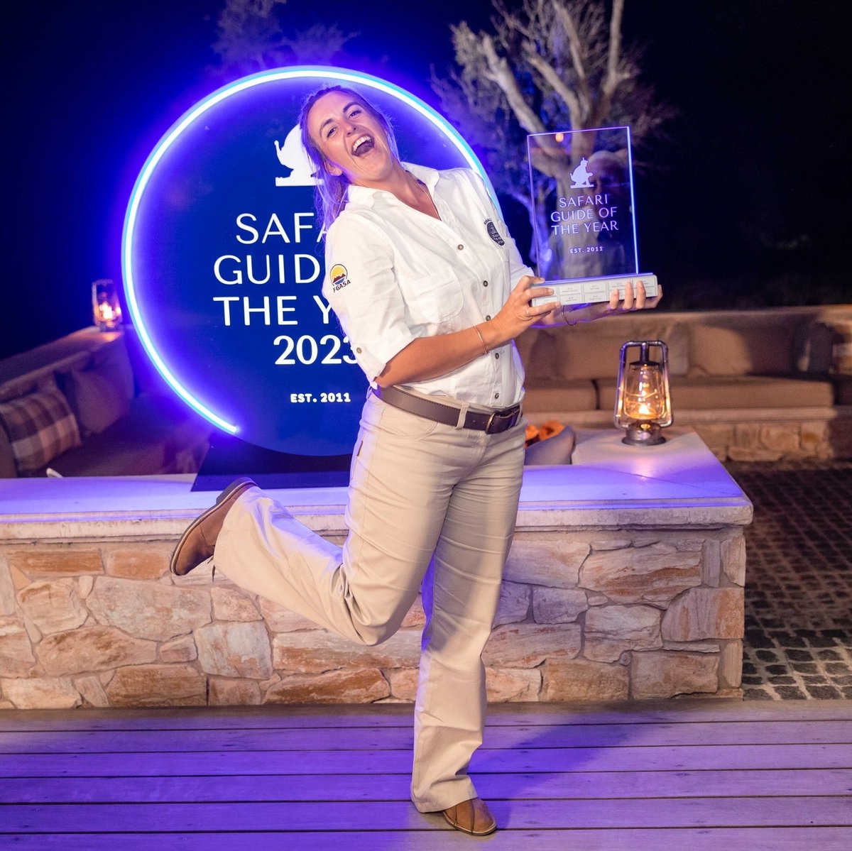 We are so excited to share that our #LionSands Game Reserve Field Guide Kimberlee Le Hanie has won #FGASA's Safari Guide of the Year 2023! She is the first ever female to win this award - a huge congratulations Kim! 

#MOREFamilyCollection