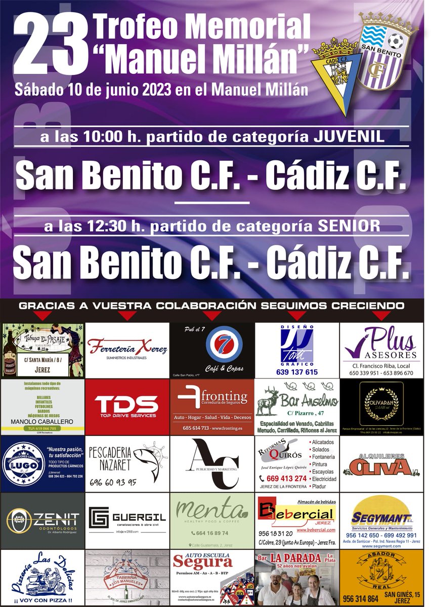 A disfrutar de lo que queda🔥
💜🤍🤝💙💛 <a href="/Cadiz_CF/">Cádiz Club de Fútbol</a> <a href="/Cadiz_CFCantera/">Cádiz CF Mirandilla - Cantera Cádiz CF</a>