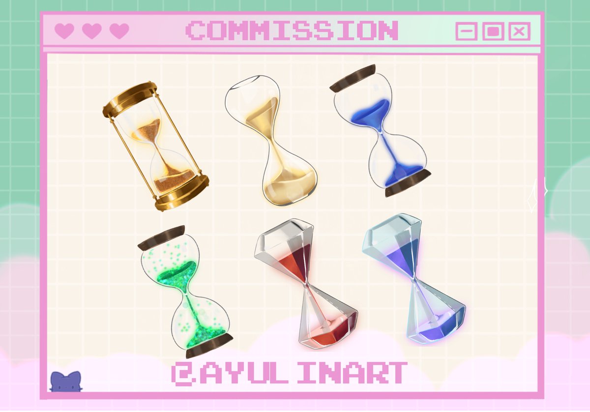 Another Commission! This time for @Krystix4. So happy for the commission, thank you so much! 🌸
These are the Badges for his Stream! 

I love to create shiny thingies, so much fun ✨