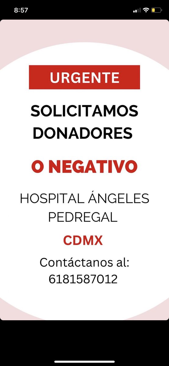 Para 
Esteban Natera García 
Dr Alejandro Novoa Boldo 
O- 
Hospital Ángeles Pedregal
RT 🙏🏻🙏🏻