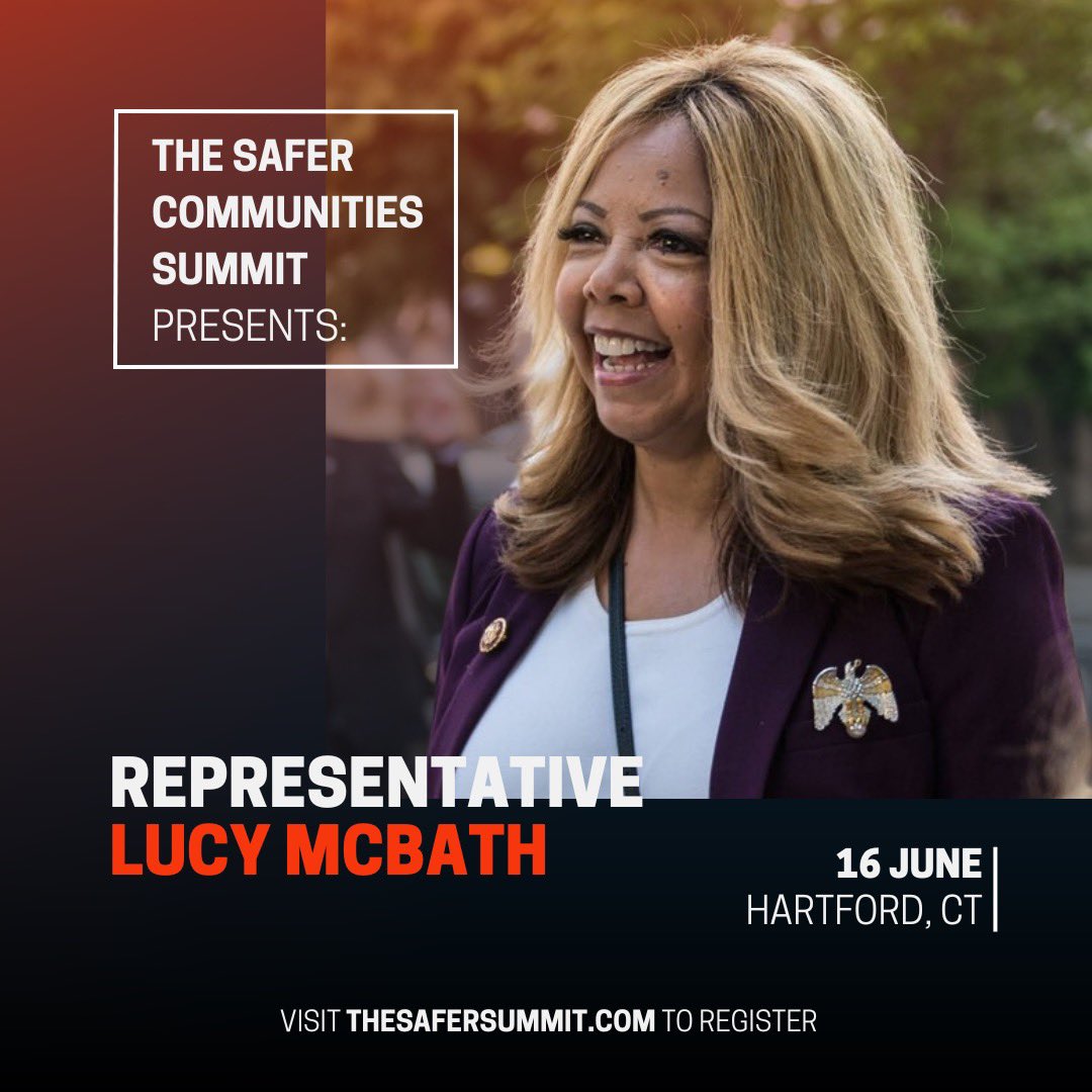 ChrisMurphyCT's tweet photo. I’m so excited that Congresswoman @lucymcbath will be in Hartford with us for the National Safer Communities Summit. She’s a great friend and a courageous leader in the anti-gun violence movement. 

Go to https://t.co/InKuilbAMD to register to join us virtually! https://t.co/70Cetol1m6