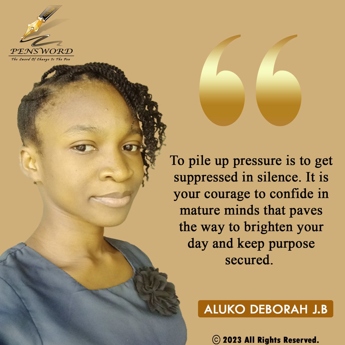 deborah_aluko's tweet photo. Your voice, your right! ✅ Weild it as a weapon of your wellness. 💪🏼

#selfimprovementdaily #growthmindset #mentalhealthsupport #selfconfidence #valueyou #wellnessjourney #pensword✍🏽 #alukodeborahjbquotes #alukodeborahjb❣️ https://t.co/A7CjZHxqrg