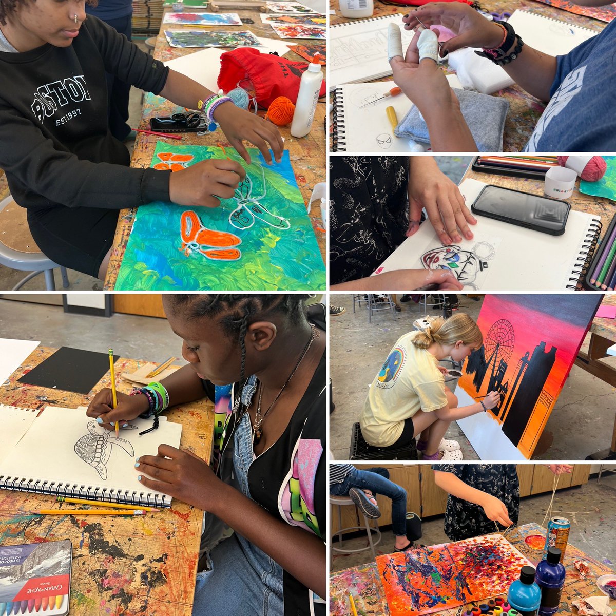 shepardArtAPS's tweet image. Powerup! Painting, felting, printmaking, shrink art, murals, oh my! #apsarts @erickson_sarah_ @ArreguinArtAPS