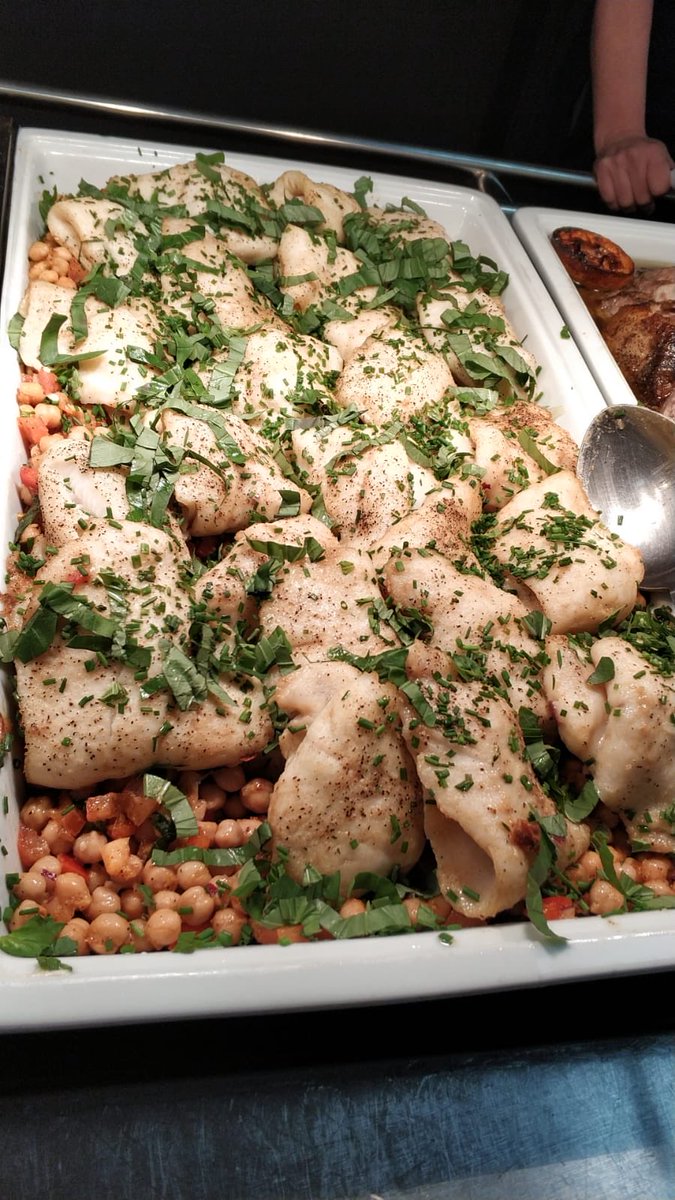 RossettKitchen's tweet photo. Baked hake with chick peas .lemon and basil https://t.co/yP9CGYhSqN