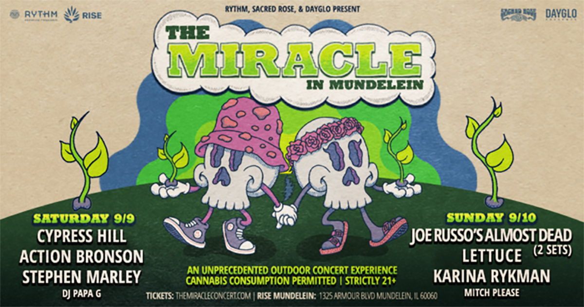 Dayglo Presents and @SacredRoseFest are teaming up with Illinois-based multi-state operator Green Thumb Industries <a href="/GTIGrows/">Green Thumb Industries (GTI)</a> on what they're calling "an unprecedented cannabis and outdoor concert experience," on Sept. 9-10 in Mundelein, IL. <a href="/cypresshill/">Cypress Hill ™</a> 
celebstoner.com/news/celebston…