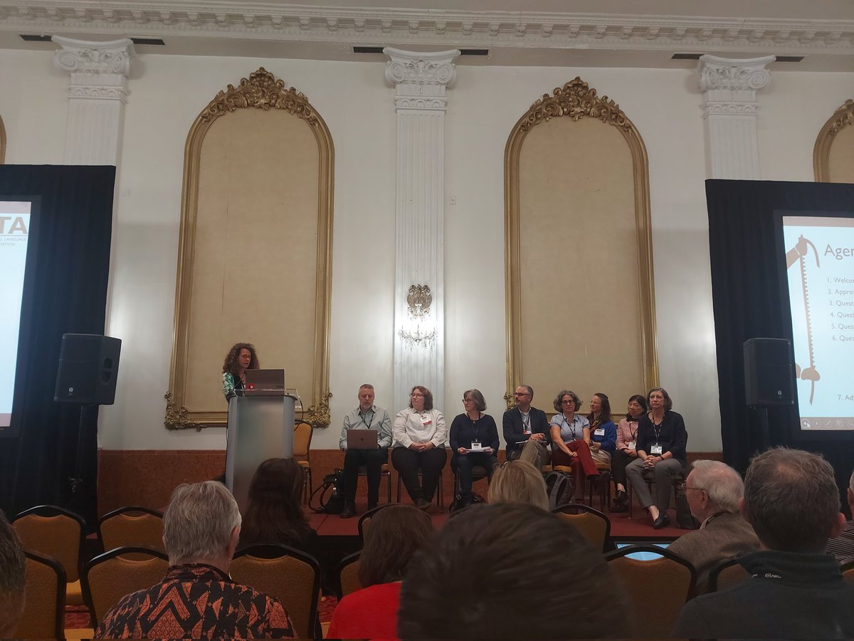 Our marvelous ILTA Executive Board at the Annual Business Meeting #LTRC2023 #ILTAonline