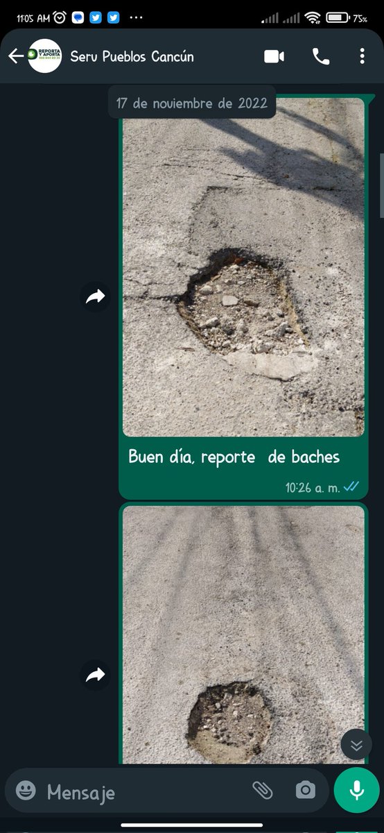 georloeza's tweet photo. @ServPublicosBj @anapatyp #reportayaporta #cancunnosune tengo un reporte con folio CB-0000509 del 17nov22 que no han atendido envío foto actual vs foto del reporte, para cuando atienden ? Lleva casi 7meses el reporte https://t.co/s9XbnFVyN8