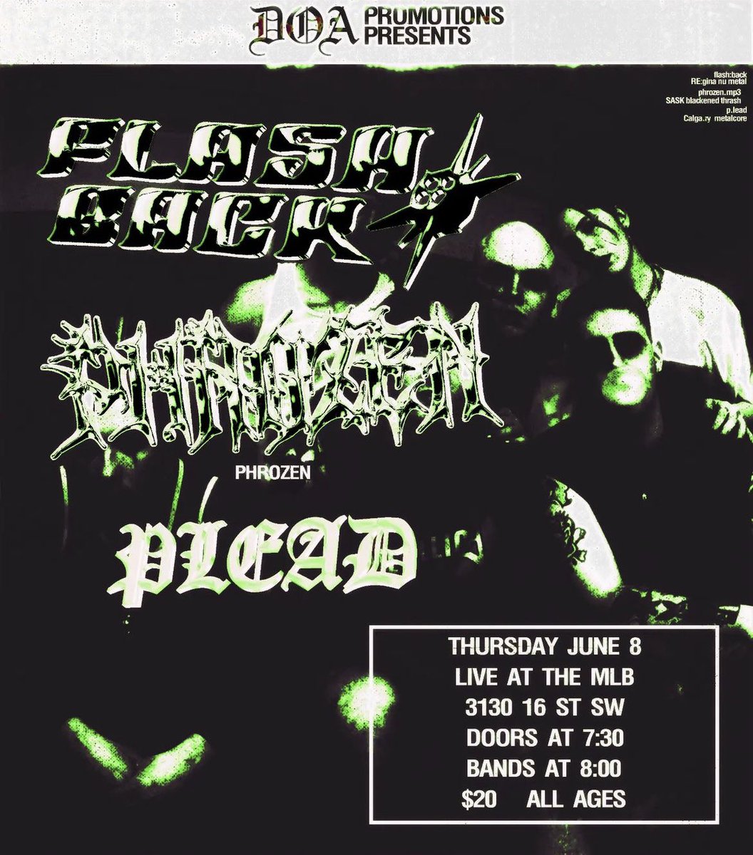 Kicking off tour with the ever-GOATed Phrozen and Calgary’s finest <a href="/PleadHC/">Plead</a>