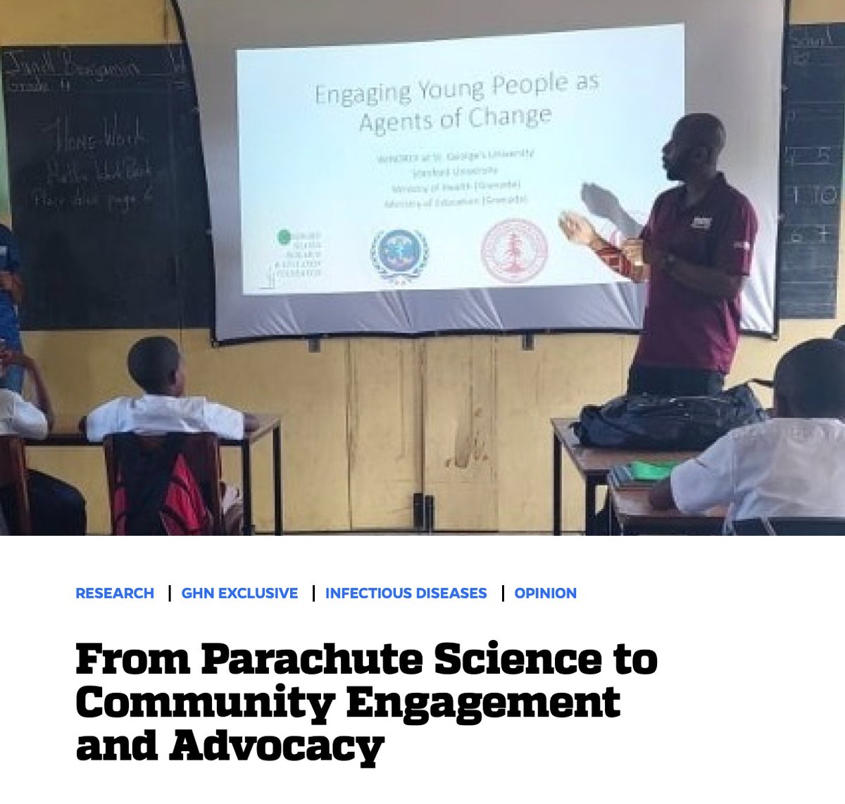 "Community-engagement and advocacy can help us achieve long-lasting outcomes, widespread awareness, and rapid response to infectious diseases," writes Bethel Bayrau, <a href="/AlebelBethel/">Bethel</a>,Stanford '22, of Stanford's <a href="/Labeaud_Lab/">LaBeaud Lab</a> in a  new <a href="/GHN_News/">Global Health NOW</a> commentary:
globalhealthnow.org/2023-06/parach…