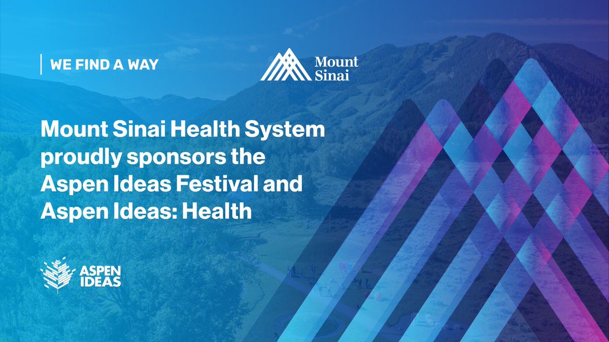 The need for bold approaches to better health has never been greater. That’s why we’re proud to support #AspenIdeasHealth, a forum known for elevating and accelerating big ideas in health, medicine, and science! Learn more at: mshs.co/3zSSq2W #AspenIdeas @AspenIdeas