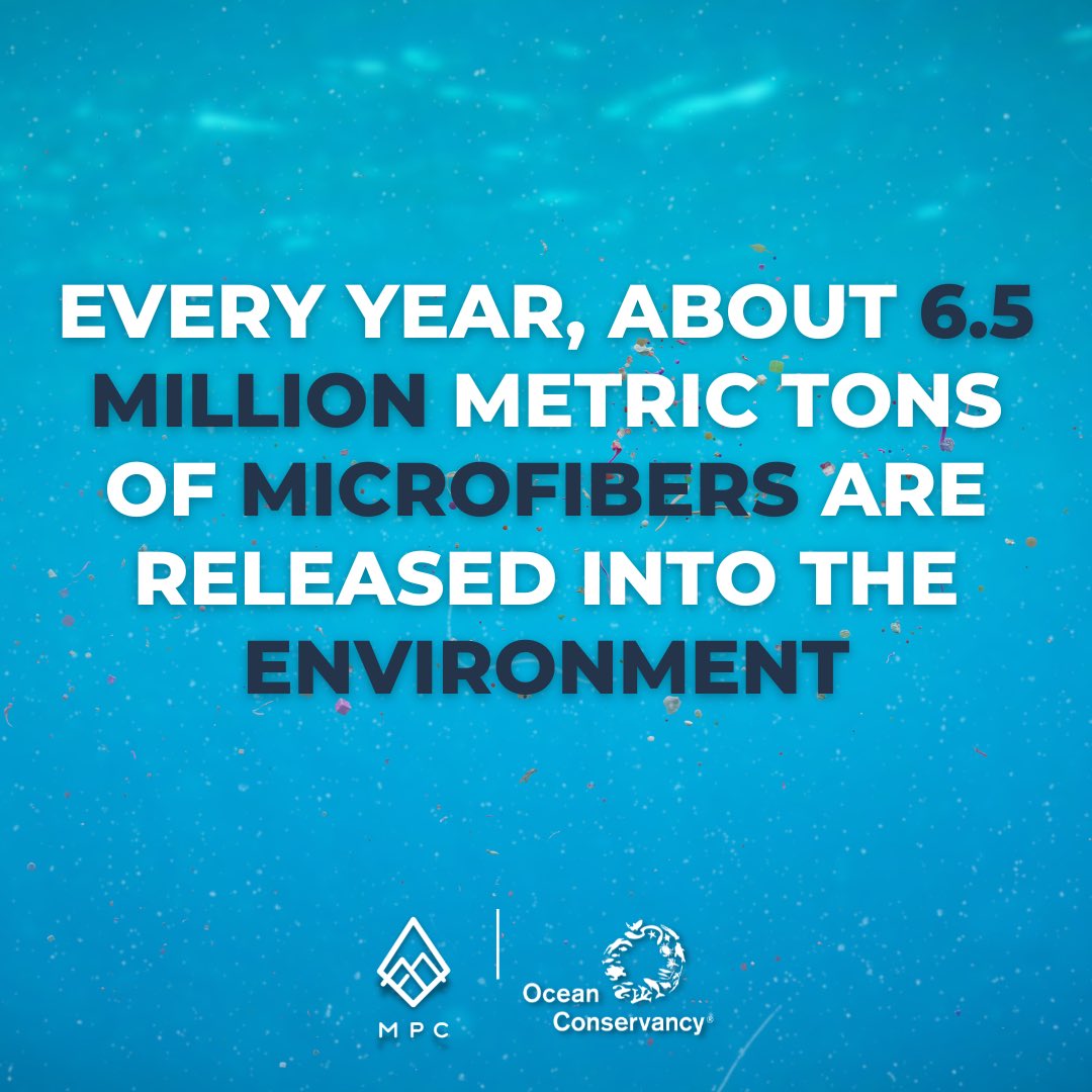 Happy #WorldOceansDay! 🌊🌎

Fact:
Microfibers are thread-like materials — generally made from plastics — that measure less than 5 millimeters in length. It is estimated that every year, about 6.5 million metric tons of microfibers are released into the environment. That's