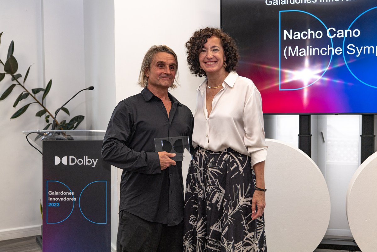 Dolby_Spain's tweet photo. La 7ª edición de los premios #DolbyInnovadores volvió a reconocer la extensa labor de nuestros partners en la difusión de sus tecnologías para continuar mejorando la experiencia de entretenimiento. @NachoCanoMusica y José Luis Crespo fueron algunos de los premiados. ¡Enhorabuena! https://t.co/8iqTdvl6r6