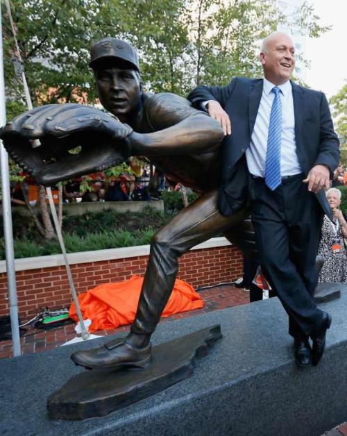 'Wherever my former teammate, Lou Gehrig, is today, I'm sure he's tipping his cap to you, Cal. You certainly deserve this lasting tribute.'
Joe DiMaggio