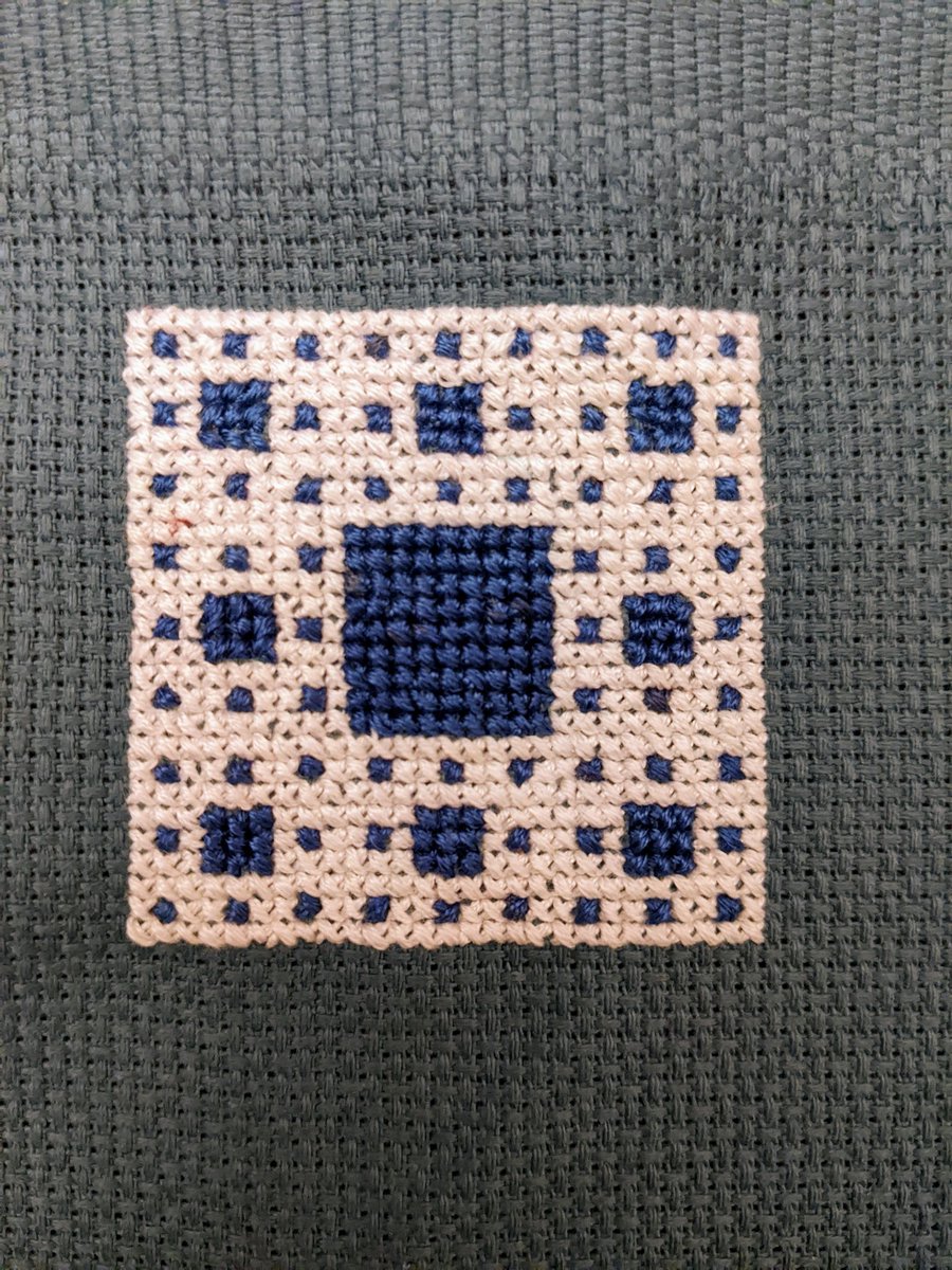 Sierpiński carpet cross-stitch