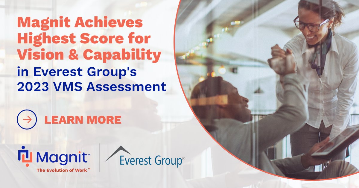 Magnit was named a Leader in Everest Group’s 2023 Vendor Management System Products PEAK Matrix Assessment and achieved the highest score for Vision &amp; Capability for the third consecutive year. Learn more here: magnitglobal.com/us/en/company/… <a href="/EverestGroup/">Everest Group</a> #WeAreMagnit