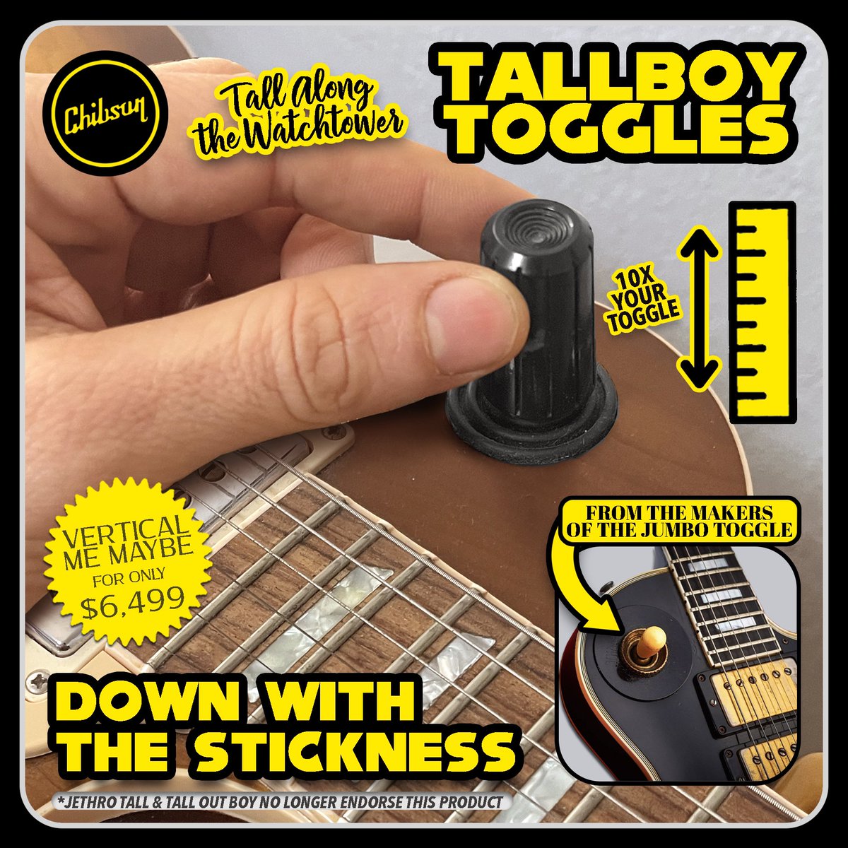 Height For Your Right To Party

#chibson #chib #chibs #chibi #toggle #toggleswitch #guitar #analog #gear #gearybusey #onlyachibsonisgoodenough