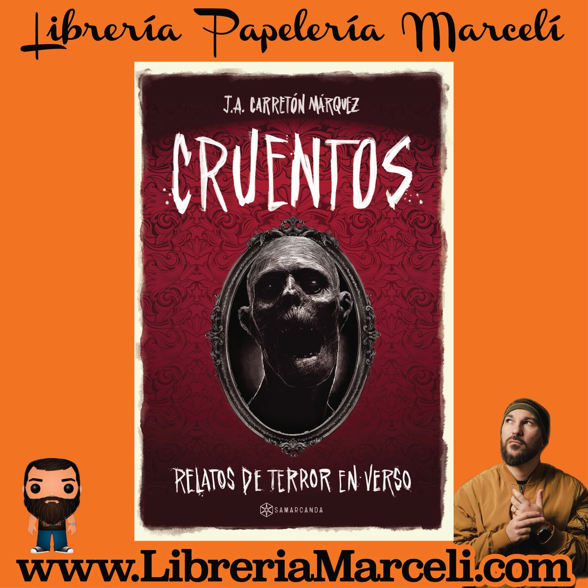 Cruentos el primer libro de nuestro amigo <a href="/legendarioDC/">Legendario Cruel</a> 

Vamos a hacer un pedido directamente al autor en unos días, ¿Quieres uno?

Cuarenta relatos de terror en verso. Cuarenta inolvidables cápsulas de miedo en mayúsculas acompañadas de magníficas ilustraciones.

#cruentos