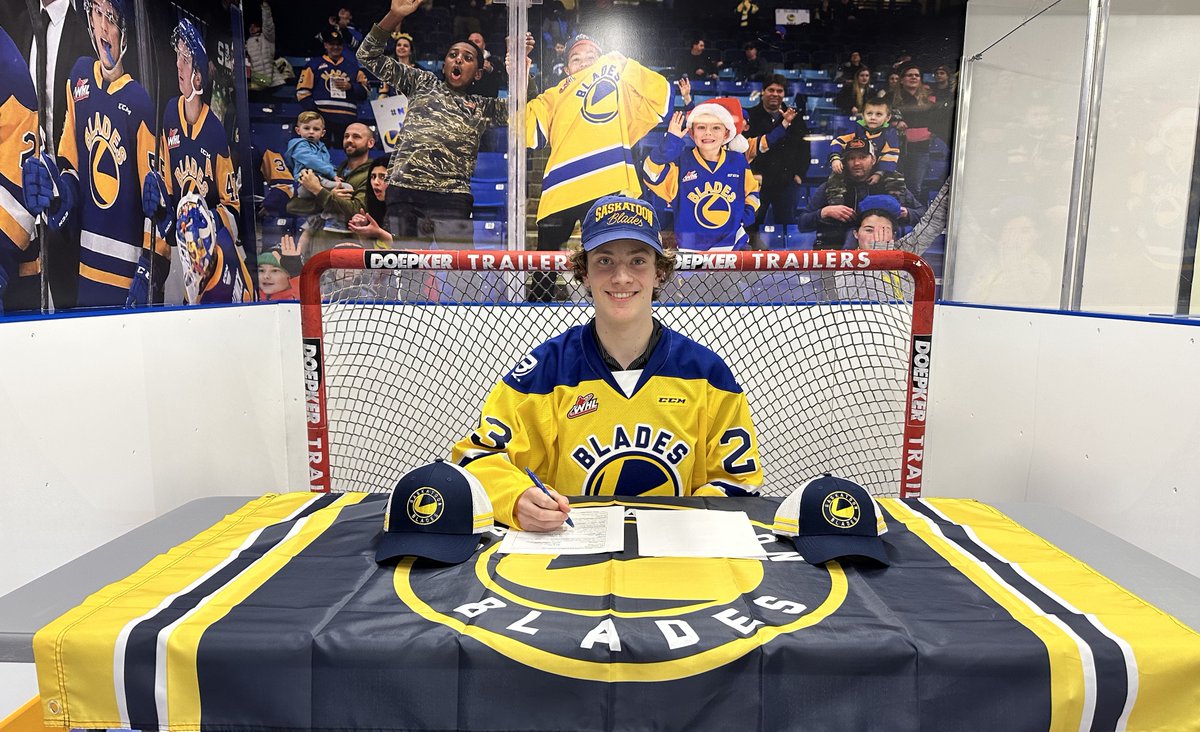 BladesHockey's tweet photo. Olsen was selected 29th overall at the 2023 @WHL Prospect Draft after putting up 34 points (13 🚨, 21 🍎, 68 PIMS) in 30 games with @edgeschool U15 Prep in the @CSSHL. https://t.co/ZWnPInBcj1