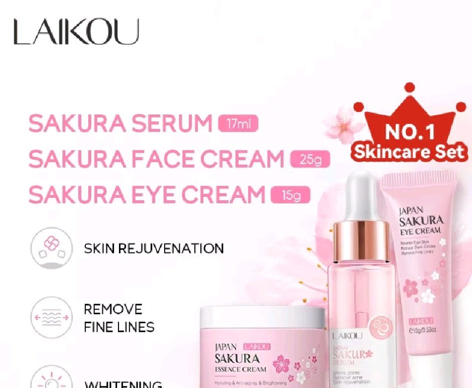 Confira LAIKOU Sakura Soro Clareador Creme Hidratante Conjunto De Cuidados Com A Pele Rejuvenescedor com 48% de desconto! Somente R$34,59 - R$59,89. Encontre na Shopee agora! shope.ee/9p9b7NV9AO?sha… #ShopeeBR